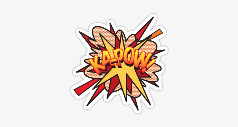 Comic Book Ka-pow By Theimagezone - Zazzle Comic-buch-pop-kunst Ka-pow! Poster, transparent png #1706795