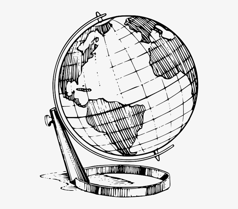 Terrestrial Globe, Earth, Globe, World, Map - Globe Drawing, transparent png #1706964