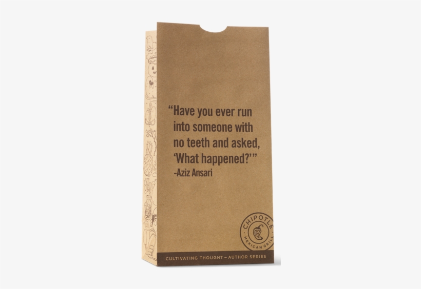 Cultivating Thought By Chipotle, Aziz Ansari - Chipotler Bag Transparent, transparent png #1707082