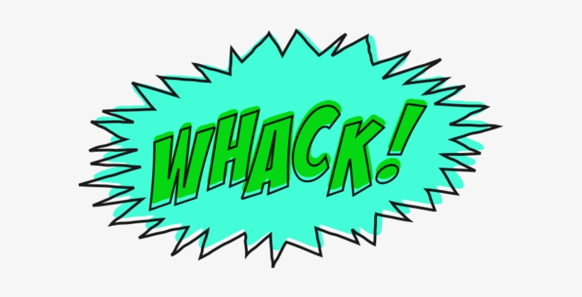 Whack - Comic Book Sound Effect Transparent, transparent png #1707152