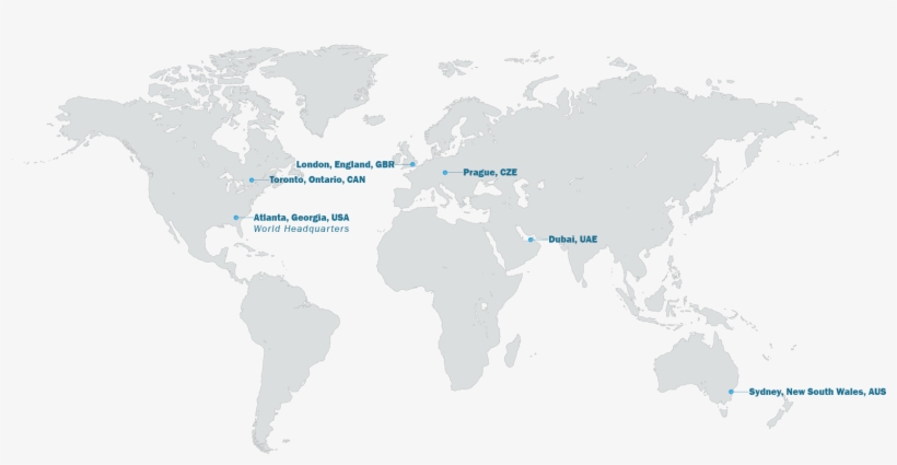 Centricsit Locations - World Map, transparent png #1707237