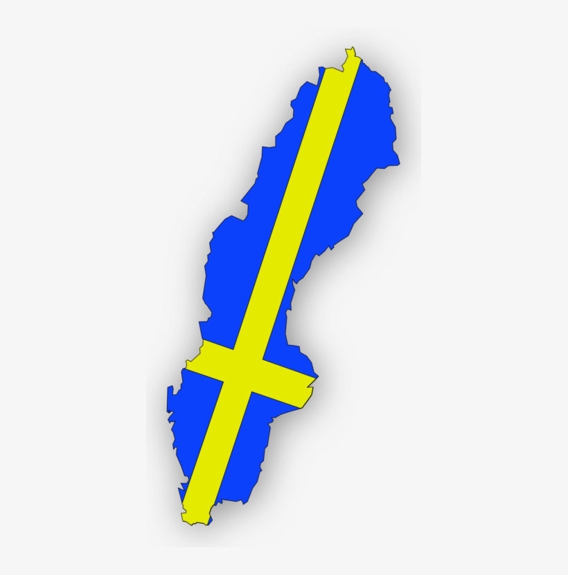 Flag Of Sweden Computer Icons Swedish Language Drawing - Sweden Map Flag, transparent png #1707402