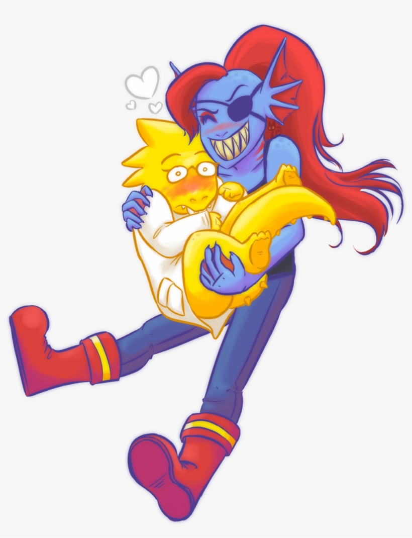 Undyne And Alphys By Wakeuplena On Deviantart Clip - Alphys And Undyne Png, transparent png #1707590
