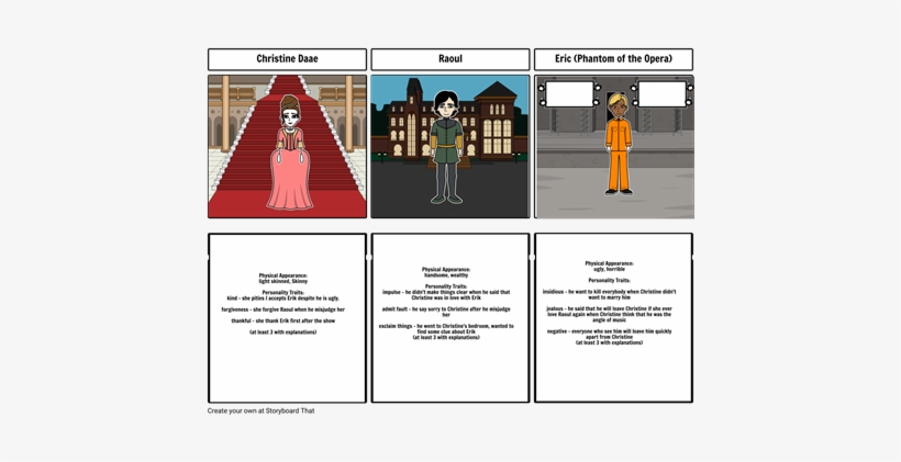 Phantom Of The Opera - Storyboard, transparent png #1709991