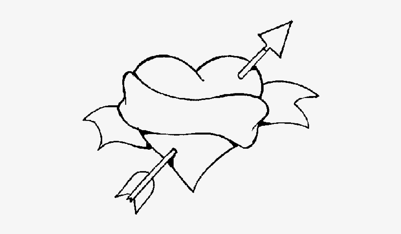Heart And Arrow Drawing At Getdrawings - Heart With Arrow Drawings, transparent png #1711599