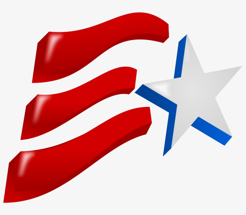 American Star Decoration Png Clipart - Independence Day Clip Art, transparent png #1711745