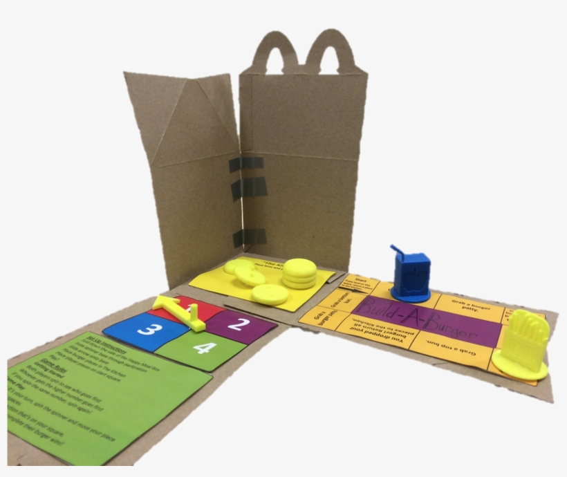 And Utilizes The Happy Meal Box As The Board To Reduce - Bag, transparent png #1711838