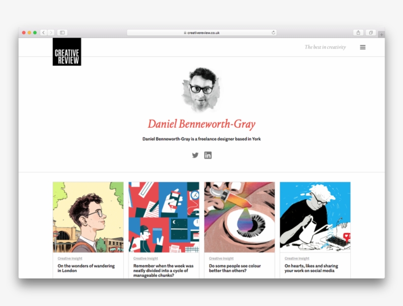 Daniel Writes A Column For Creative Review On Freelance - Web Page, transparent png #1712267