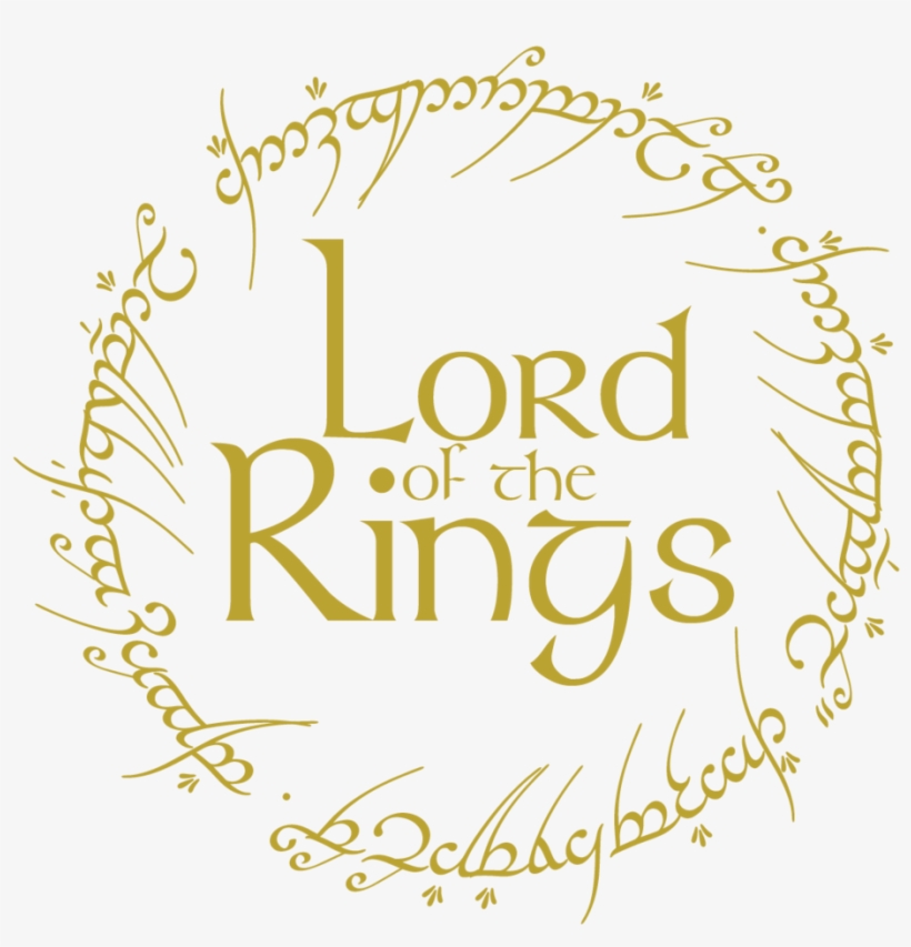 Lord Of The Rings Clipart Logo - Lord Of The Ring Ring Text, transparent png #1712517