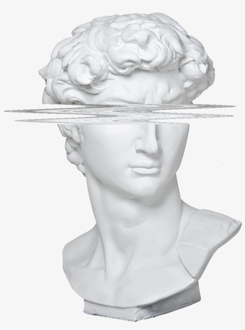 Aesthetic Roman Statue Png - Vaporwave Statue Png, transparent png #1713171