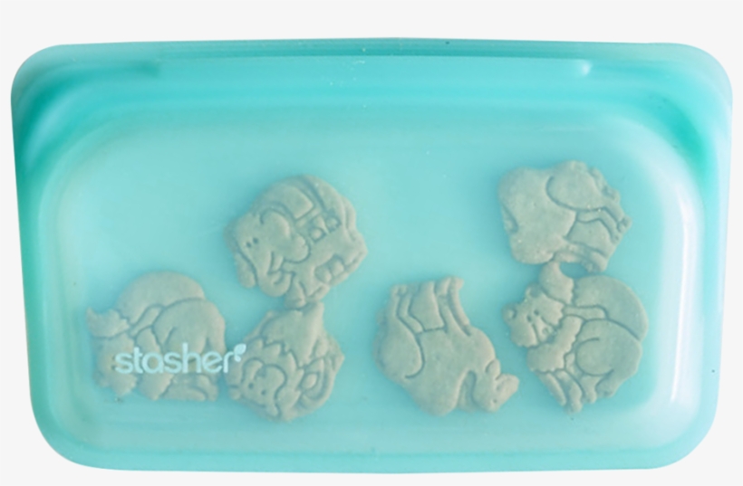 Stasher Reusable Silicone Snack Bag - Stasher Clear Reusable Snack Storage Bag, transparent png #1713277