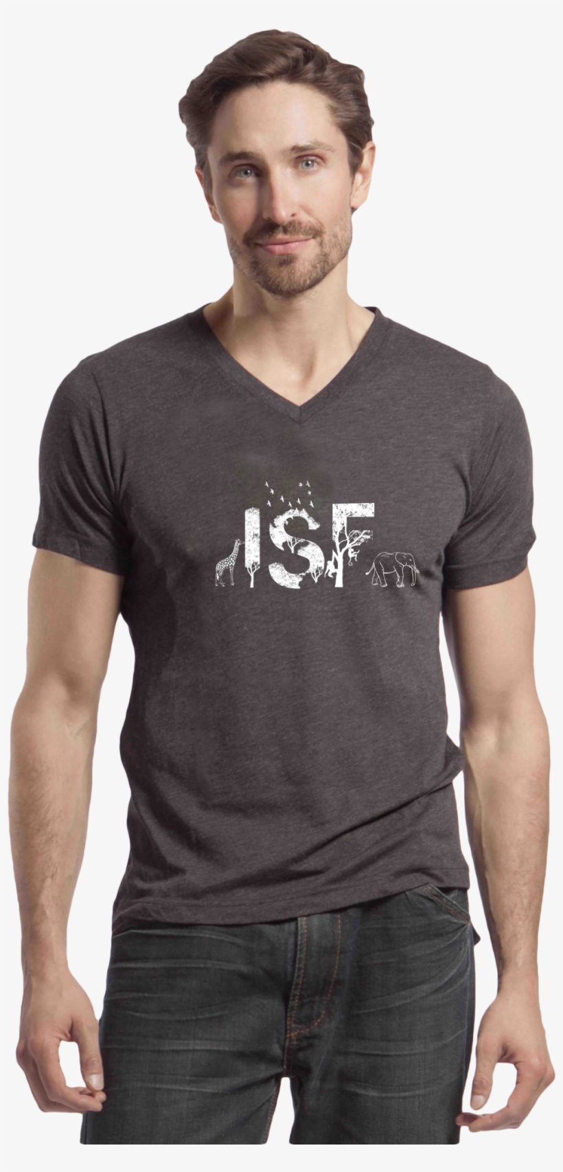 Isf Animal Triblend V-neck - Crew Neck, transparent png #1713324