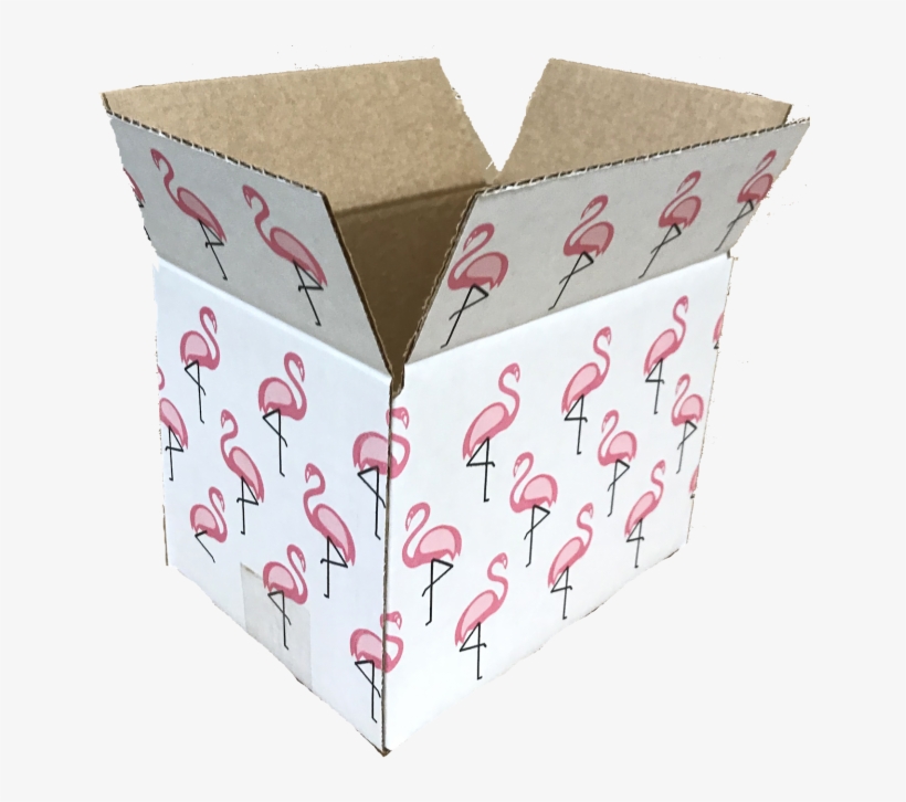 8x6x6 Flamingo Designer Boxes - Designer Shipping Boxes, transparent png #1713777