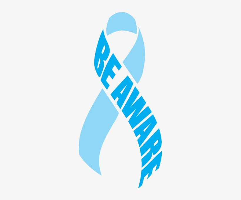 “be Aware” Prostate Cancer Awareness Ribbon Design - Awareness Ribbon, transparent png #1713779