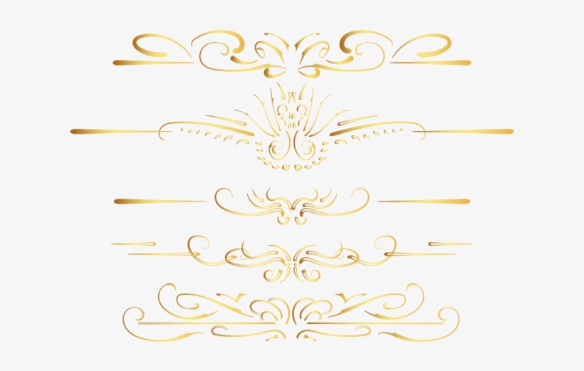 Gold Vintage Border By Awire - Gold, transparent png #1713899