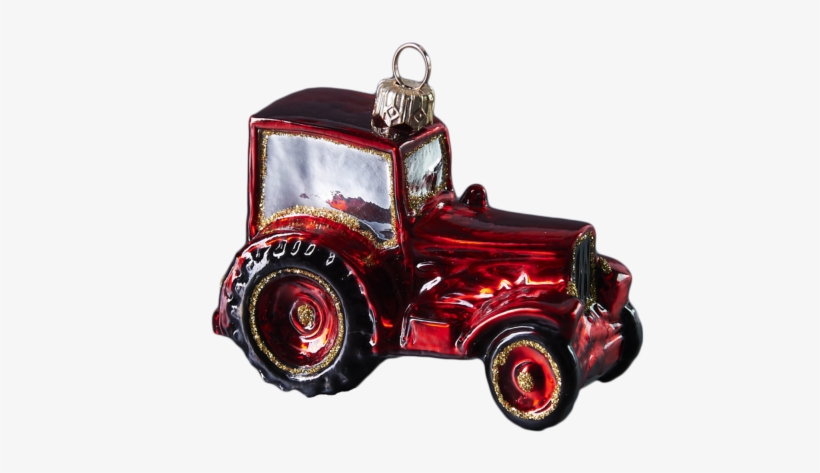 Red Tractor Blown Christmas Ornament, Handcrafted Glass - Christmas Ornament, transparent png #1714681