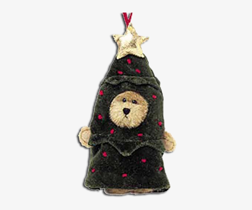 Boyds Plush Hanging Ornament Lil' Frazier Teddy Bear - Christmas Tree, transparent png #1714769