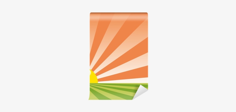 Vector Background With Rising Sun Wall Mural • Pixers® - Euclidean Vector, transparent png #1715727