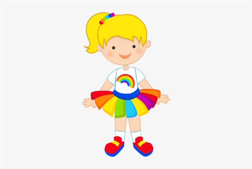 Rainbow Pretty - Rainbow Girl Clipart, transparent png #1716351
