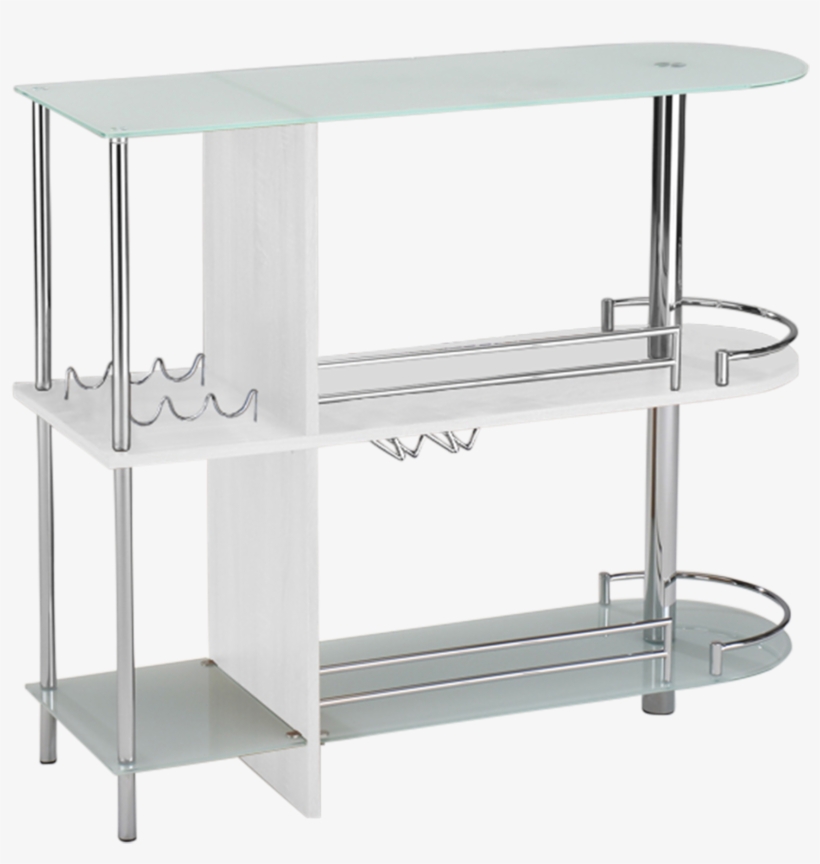 Axel Black Metal Modern Bar Table With Glass Storage - Pilaster Designs White Metal Modern Bar Table, transparent png #1717330