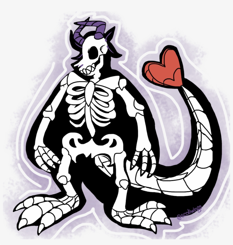 Not So Spooky, Not So Scary Skeleton By Scoliwings - March, transparent png #1717816