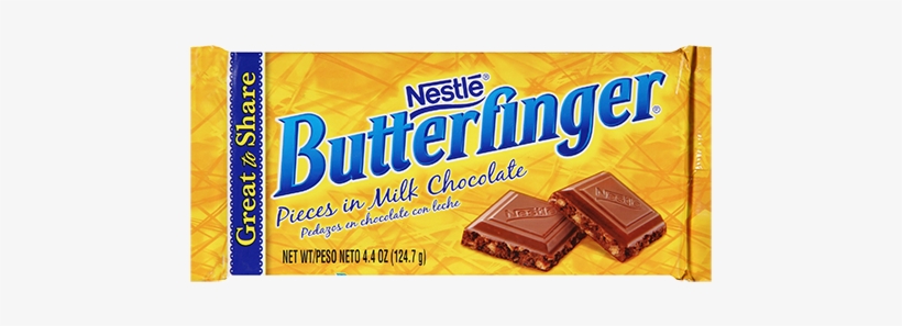 Butterfinger Pieces In Milk Chocolate Candy Bar - Butterfinger Giant Bar, transparent png #1717908