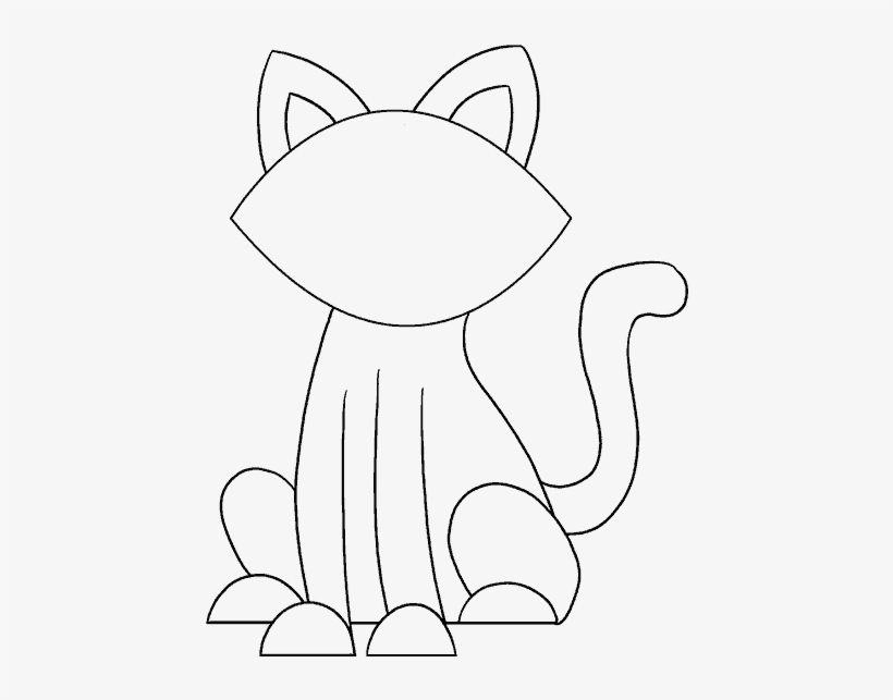 How To Draw Simple Cat - Drawing, transparent png #1717941