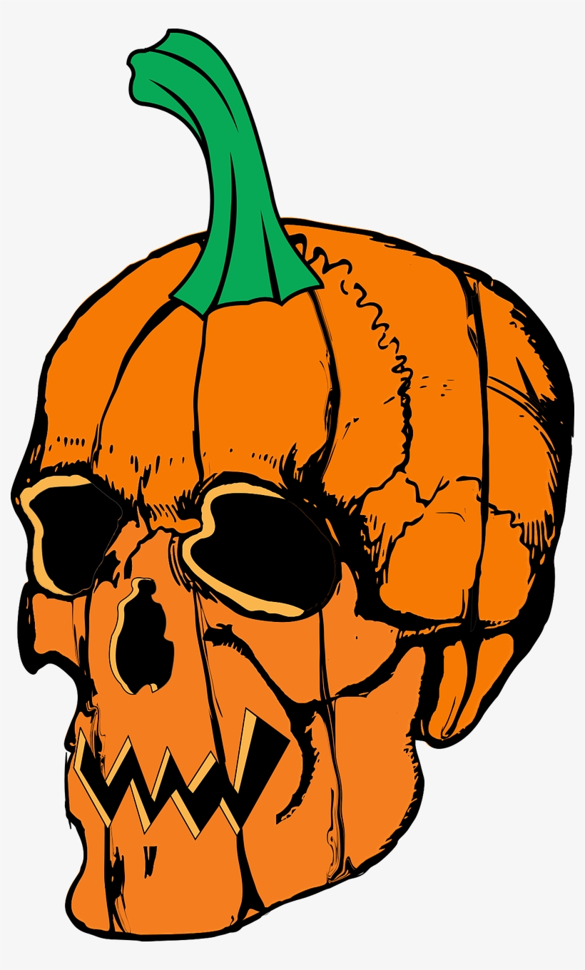 Skull Pumpkin, transparent png #1718038