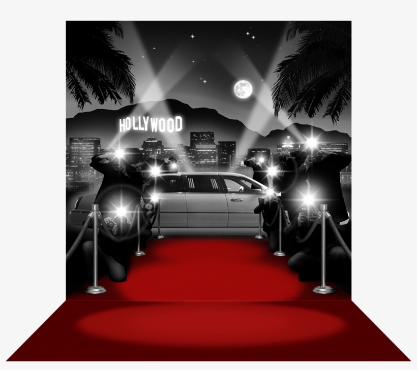 Paparazzi Hollywood Black & White Photo Backdrop - Paparazzi Black & White, transparent png #1718115