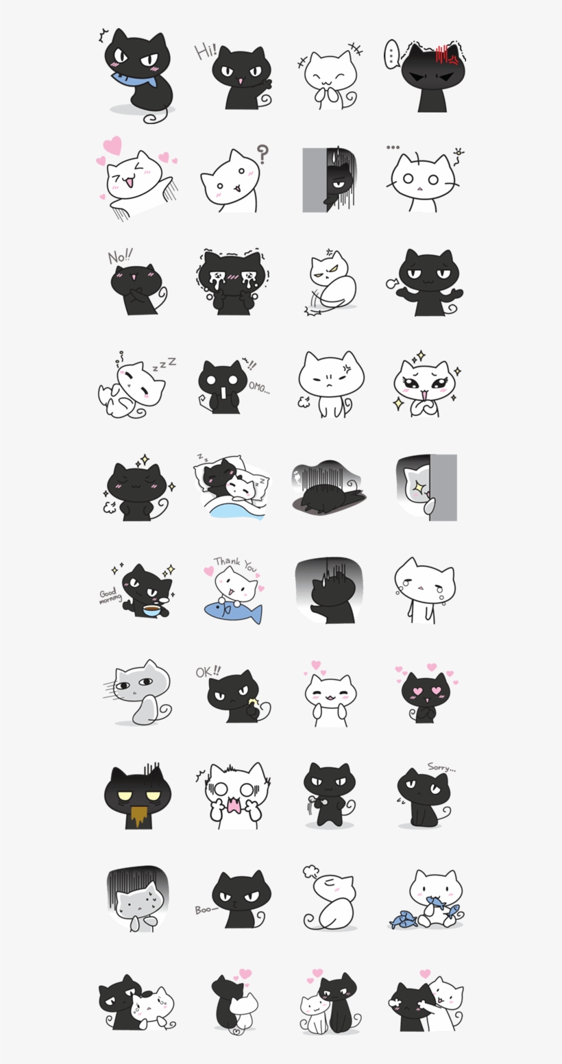 More - Kawaii Stickers Black And White, transparent png #1718419