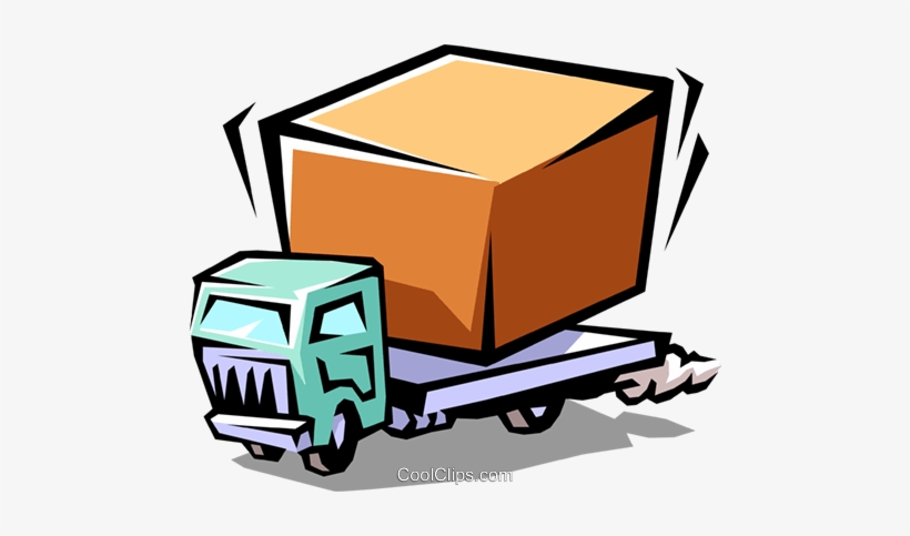 Delivery Truck With Package Royalty Free Vector Clip - Delivery, transparent png #1718752