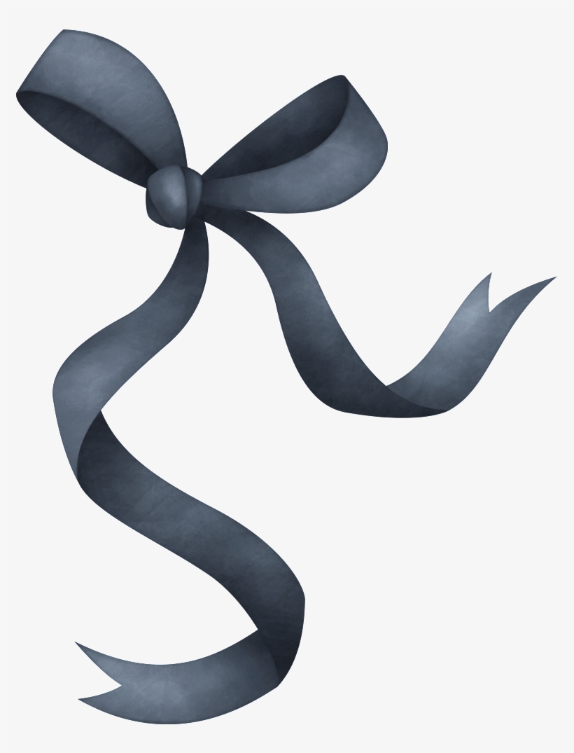 Black Cute Gift Bow Transparent - Ribbon, transparent png #1718840