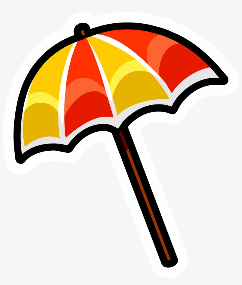 Beach Umbrella Pin - Club Penguin Umbrella Pin, transparent png #1718841