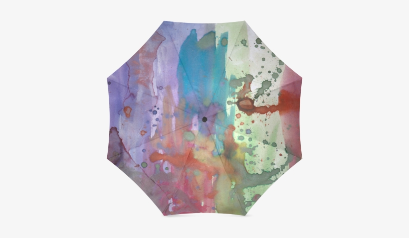 Watercolor Abstract Painting Foldable Umbrella Watercolor - Watercolor Painting, transparent png #1719132