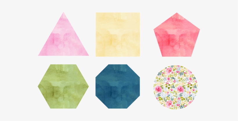 5 Color Wash Patterns And One Floral Watercolor Pattern - Craft, transparent png #1719205