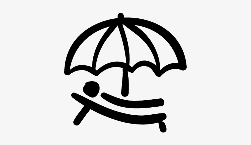 Person Lying On A Beach Seat Under An Umbrella Vector - Portable Hand Held Coffee Maker ,bnest Manual Pressure, transparent png #1719380