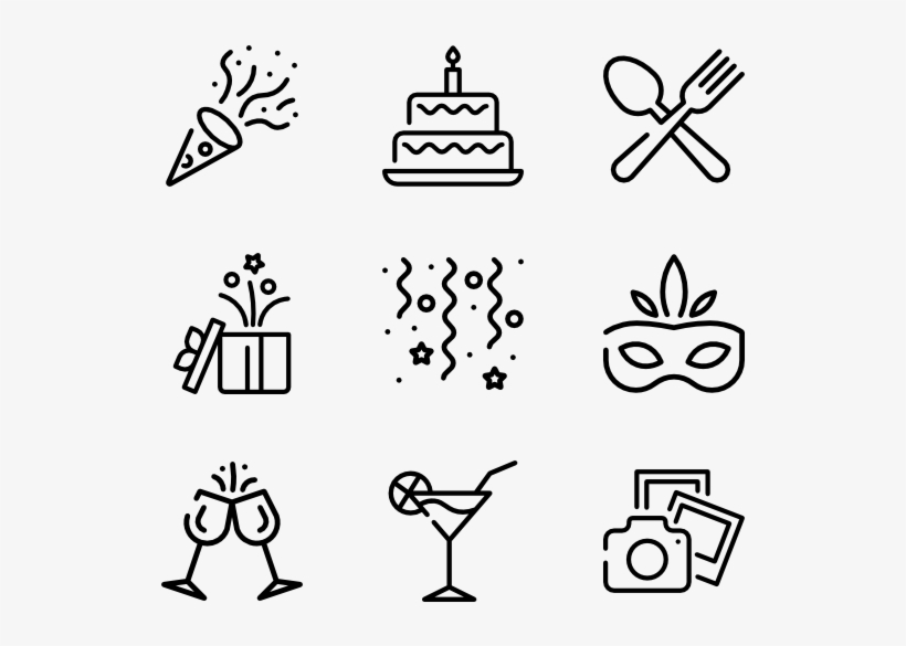 Birthday - Space Icons Png, transparent png #1719382