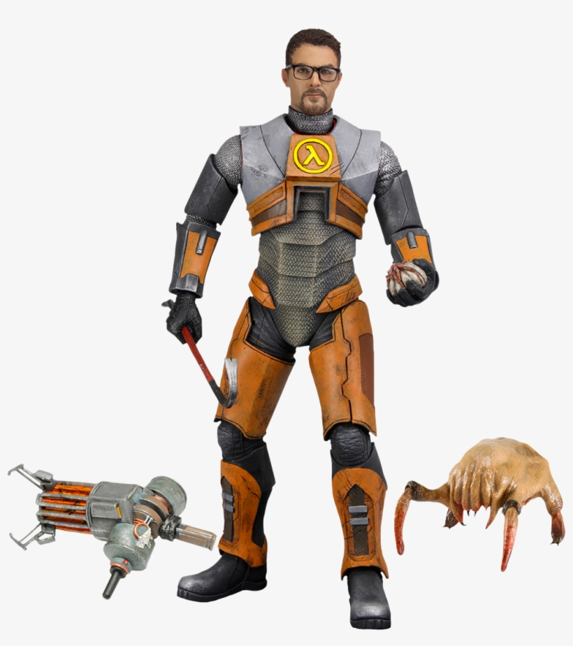 Neca Half Life 2 Dr. Gordon Freeman 7" Deluxe Action, transparent png #1719500