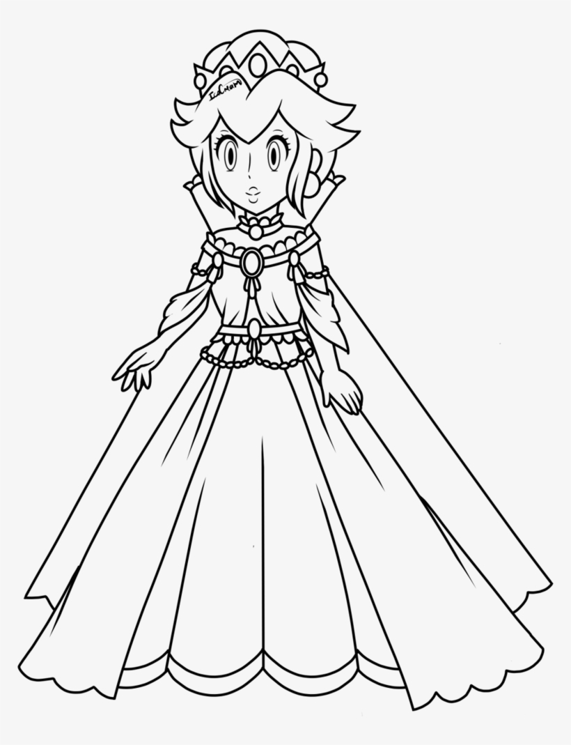 Clip Black And White Download Collab Queen Peach By - Drawing, transparent png #1719984