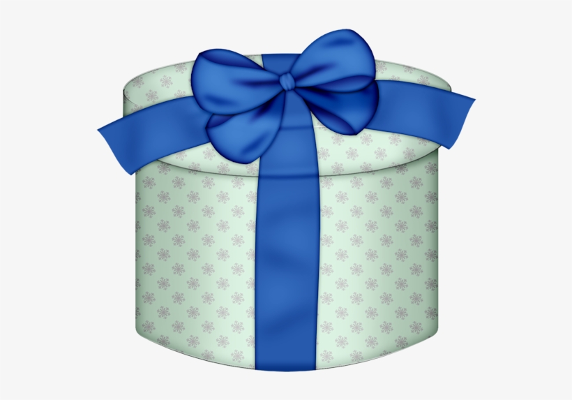 White Round Gift Box With Yellow Bow Png Clipart - Round Gift Box Png, transparent png #1720082