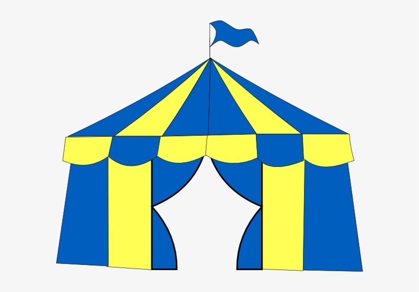 Yellow & Blue Circus Tent Clip Art - Tenda De Circo Png, transparent png #1720319