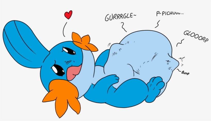 [ink, By Sparkythechu] Mudkip Lieks Eating - Cartoon, transparent png #1720453