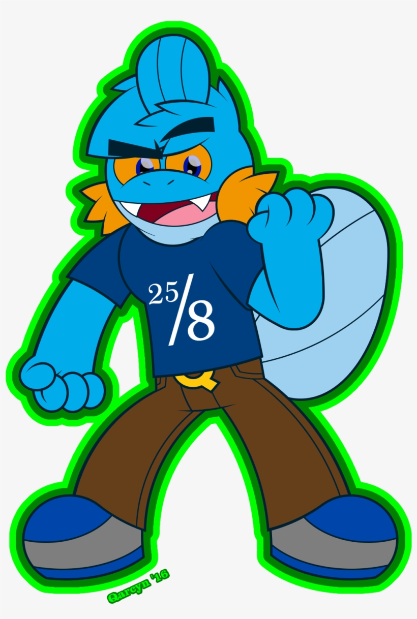 Qarcyn Is A Mudkip Like Humanoid Creature With Hair - Comics, transparent png #1720527