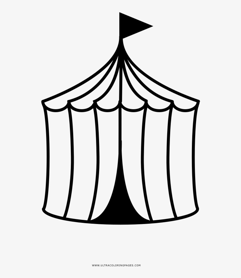 Circus Tent Coloring Page - Circus, transparent png #1720665