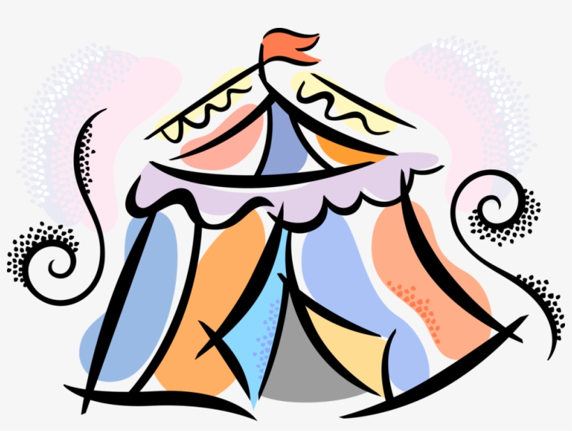 Vector Illustration Of Big Top Circus Carnival Tent - School Fete, transparent png #1720680