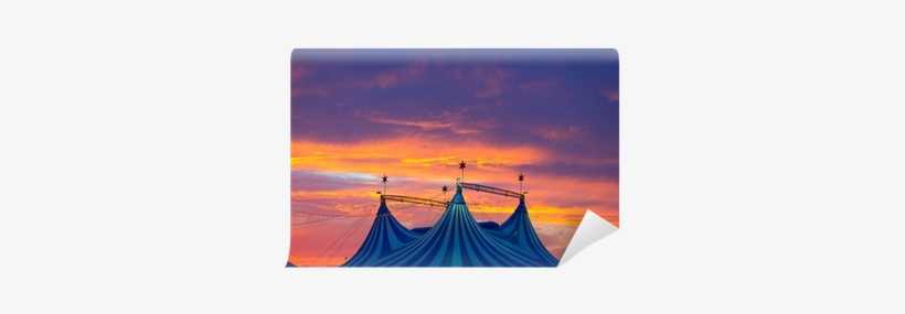 Circus Tent In A Dramatic Sunset Sky Colorful Wall - Circus, transparent png #1721253