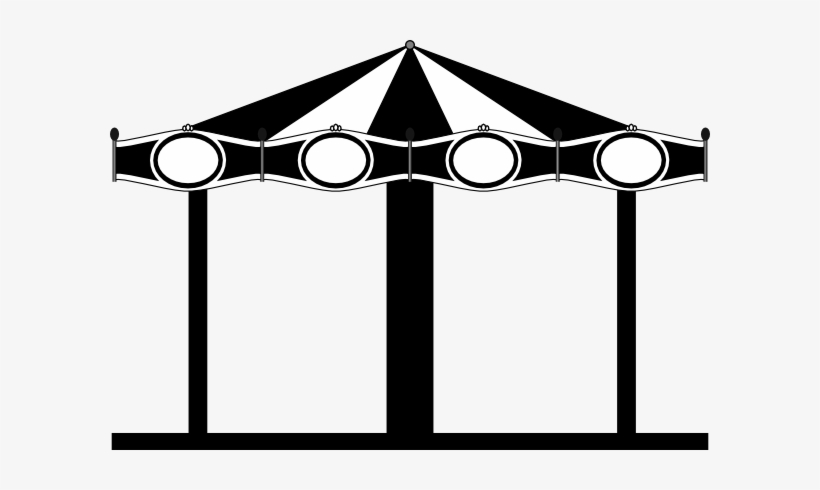 Carousel Clipart Carnival - Black And White Carousel Clipart, transparent png #1721258