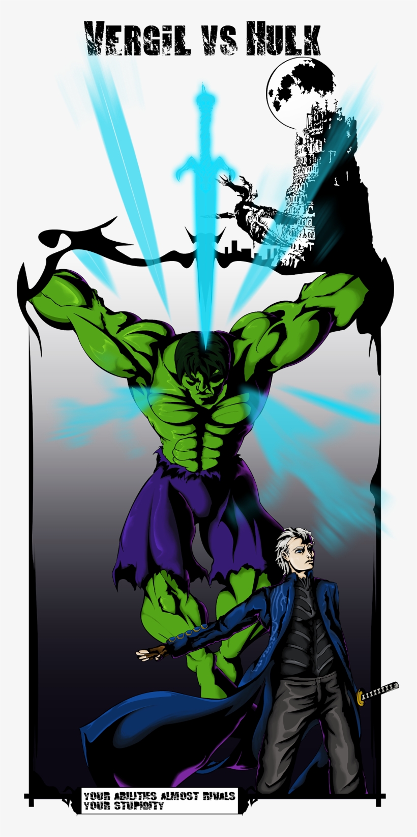 Pardon My Different Colour/shading Styles In Each Character - Vergil Vs Hulk, transparent png #1721534