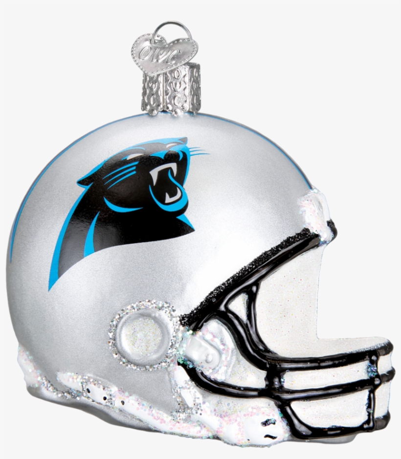 Carolina Panthers Helmet 70517 Old World Christmas - Old World Christmas Glass Blown Ornament With S-hook,, transparent png #1721913