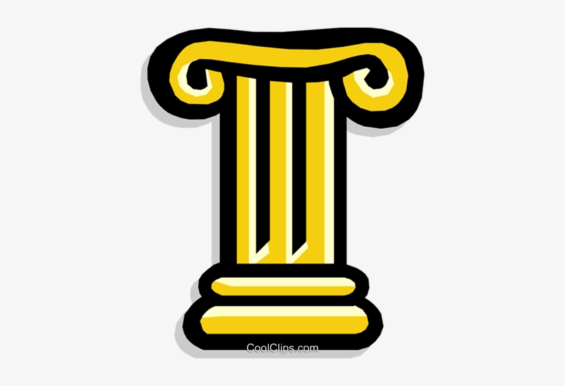 Ionic Column Greek Royalty Free Vector Clip Art Illustration - Coluna Grega Png, transparent png #1721939